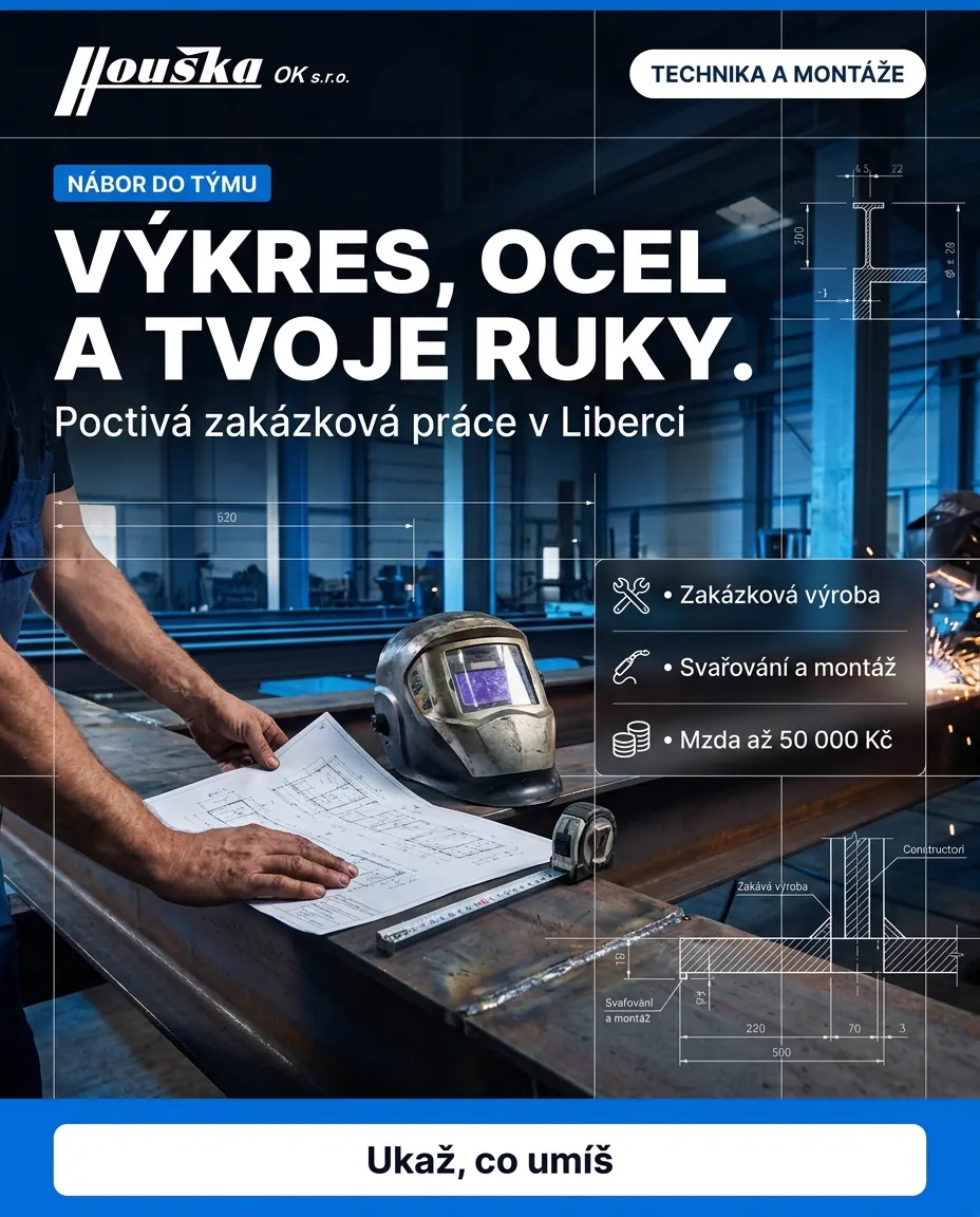 Houška OK – video ukázka náborové kreativy pro pozici Montér ocelových konstrukcí